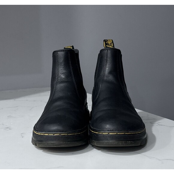 Dr Martens Embury Boots Mens 7 Womens 8 Black Leather Chelsea Distressed Punk main image 8